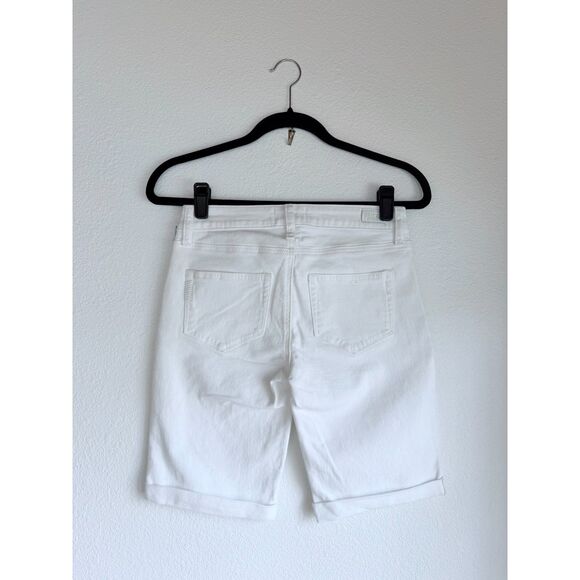 NWOT Paige Denim Women's Jax Mid-Rise Knee Length Shorts in White Size 25 - Picture 7 of 12